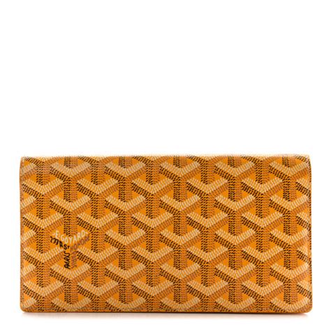 GOYARD Goyardine Richelieu Wallet Yellow.